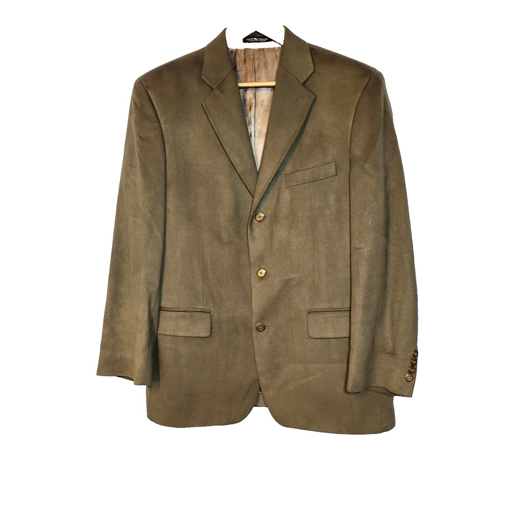 Franco Tassi Olive Green Blazer Single Breasted 3‎ Button Front Notch Collar 40R